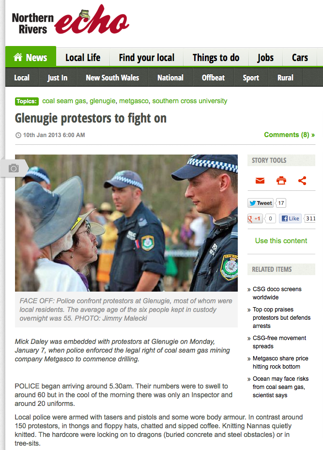Glenugie protestors to fight on - The Echo