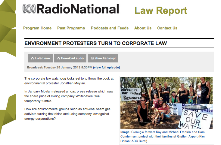 ABC Radion National Law Report 